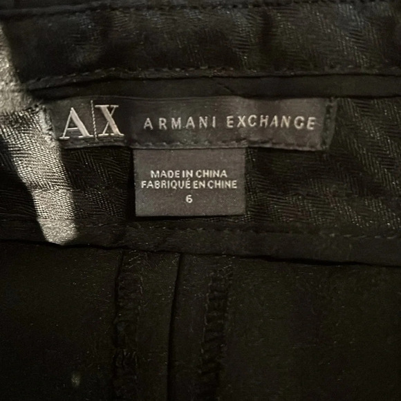 Armani Exchange AX black high waisted cropped dress pants Sz 6 - Picture 5 of 11